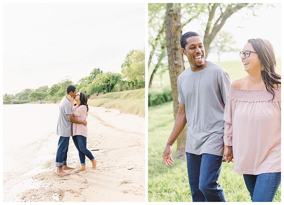 Waterfront Engagement Session at the Historic Ocean Hall for Lorin & Kerry by Maryland Wedding Photographer, LB Photography